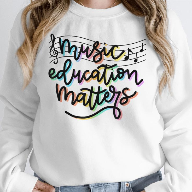 Music Education Matters Music Teacher Appreciation Women Women Crewneck Sweatshirt, funny design Music Education Matters Music Teacher Appreciation Women Women Crewneck Sweatshirt, funny design