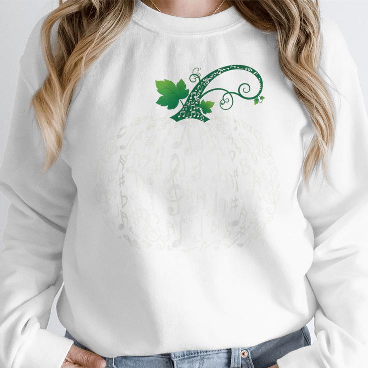 Music Notes Pumpkin Fall Music Teacher Women Crewneck Sweatshirt, funny design Music Notes Pumpkin Fall Music Teacher Women Crewneck Sweatshirt, funny design