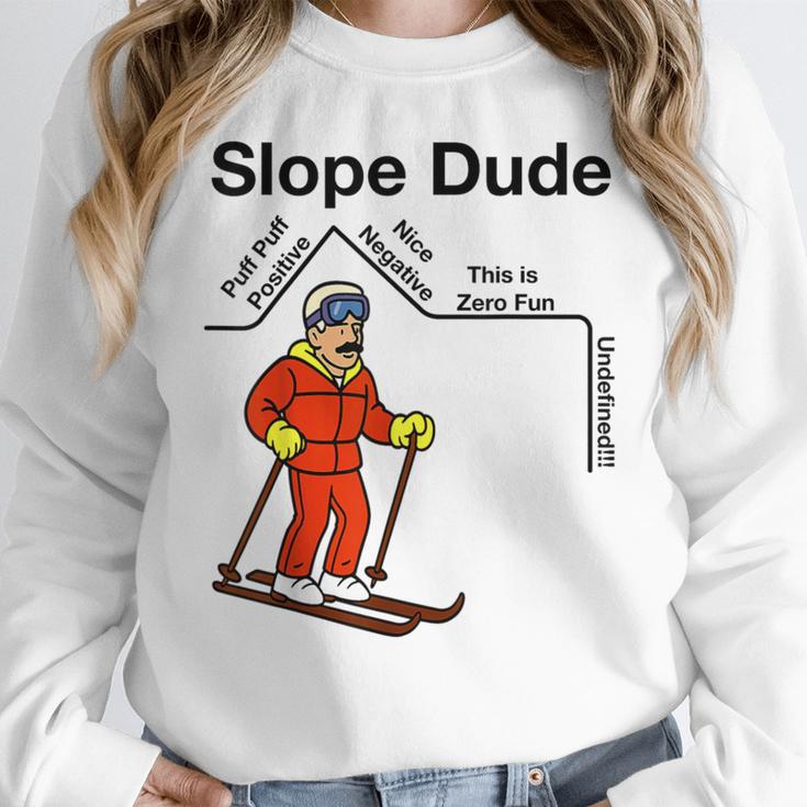 Nerdy Slope Dude Geometry Algebra Math Teacher Women Crewneck Sweatshirt, funny design Nerdy Slope Dude Geometry Algebra Math Teacher Women Crewneck Sweatshirt, funny design