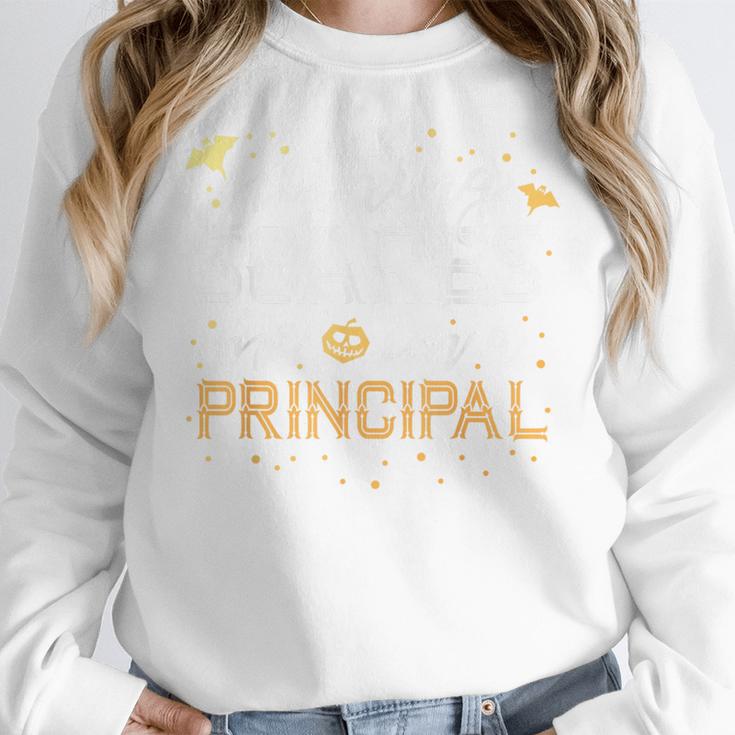 Nothing Scares Me I'm A Principal Teacher Halloween School For Men Women Kids Women Crewneck Sweatshirt, funny design Nothing Scares Me I'm A Principal Teacher Halloween School For Men Women Kids Women Crewneck Sweatshirt, funny design