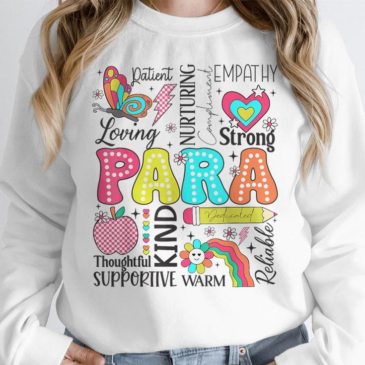 Para Paraprofessional Paraeducator Teacher Back To School Women Crewneck Sweatshirt, funny design Para Paraprofessional Paraeducator Teacher Back To School Women Crewneck Sweatshirt, funny design