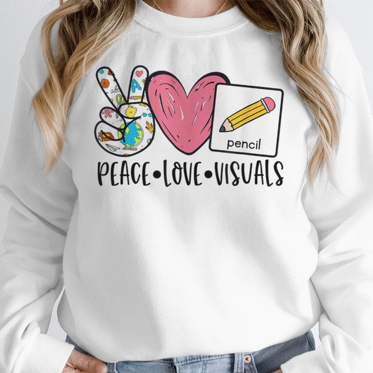Peace Love Visuals Special Education Teacher Dream Team Women Crewneck Sweatshirt, funny design Peace Love Visuals Special Education Teacher Dream Team Women Crewneck Sweatshirt, funny design