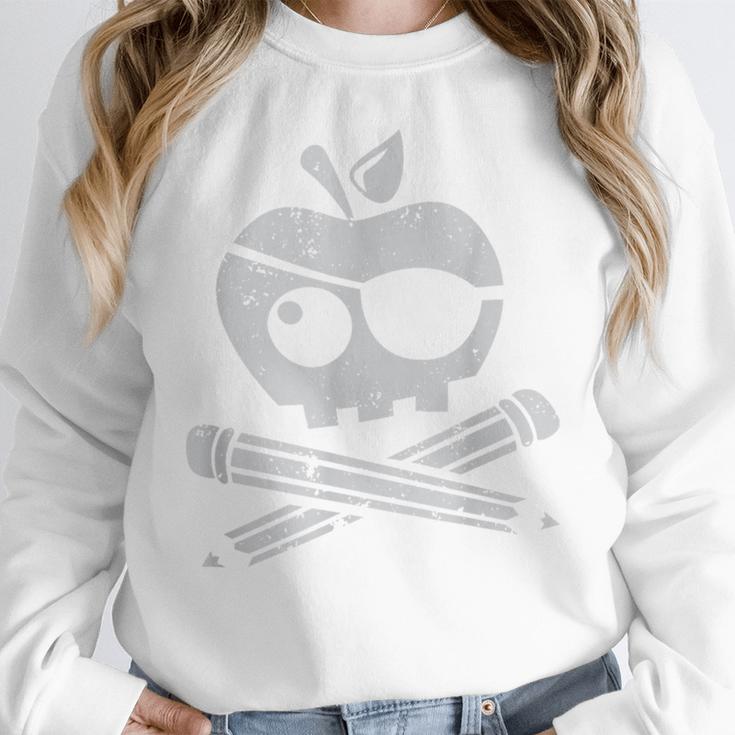 Pirate Teacher Women Crewneck Sweatshirt, funny design Pirate Teacher Women Crewneck Sweatshirt, funny design