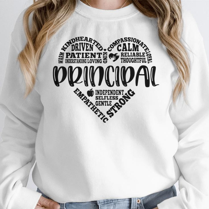 Principal Heart Life School Principal Teacher Appreciation Women Crewneck Sweatshirt, funny design Principal Heart Life School Principal Teacher Appreciation Women Crewneck Sweatshirt, funny design
