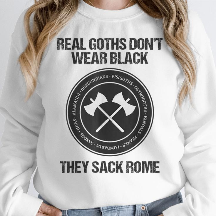 Real Goths Sack Rome History Teacher Women Crewneck Sweatshirt, History Teacher Gifts, funny design Real Goths Sack Rome History Teacher Women Crewneck Sweatshirt, History Teacher Gifts, funny design