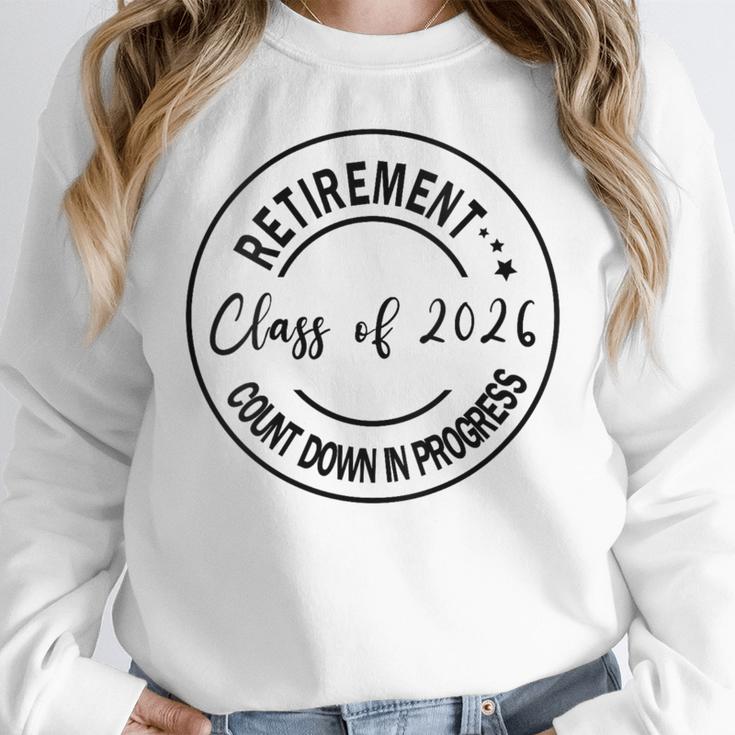 Retirement Class Of 2026 Count Down Progress Retired Teacher Women Crewneck Sweatshirt, funny design Retirement Class Of 2026 Count Down Progress Retired Teacher Women Crewneck Sweatshirt, funny design