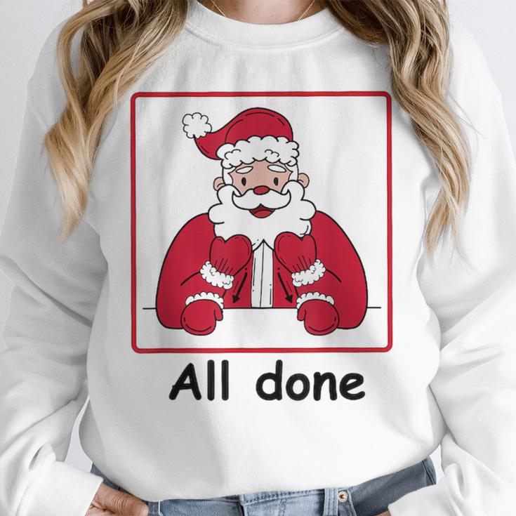 Retro All Done Christmas Special Ed Teacher Team Santa Women Women Crewneck Sweatshirt, funny design
