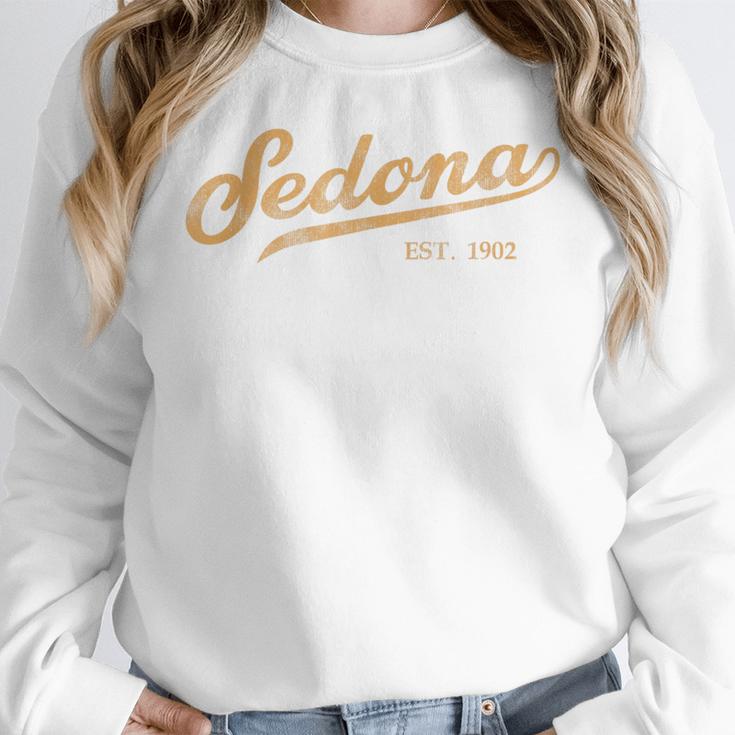 Retro Sedona Script Vintage Throwback Kids Women Crewneck Sweatshirt, funny design