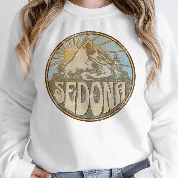 Sedona Arizona Nature Mountains Hiking Outdoors Women Crewneck Sweatshirt, funny design