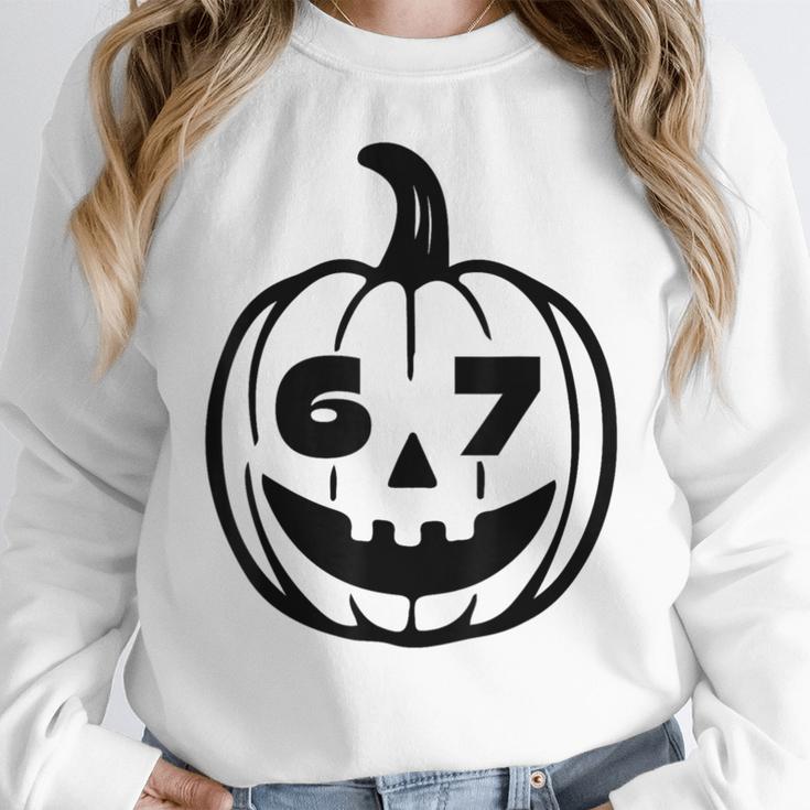 Six Seven Halloween Costume For Students Teachers Women Crewneck Sweatshirt, funny design Six Seven Halloween Costume For Students Teachers Women Crewneck Sweatshirt, funny design