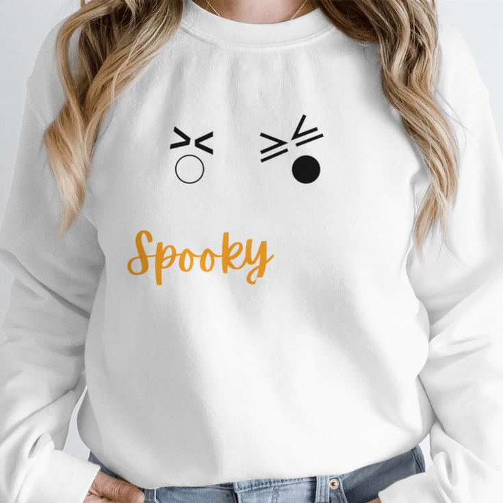 Spooky Inequalities Ghosts Halloween Math Teacher Women Crewneck Sweatshirt, funny design Spooky Inequalities Ghosts Halloween Math Teacher Women Crewneck Sweatshirt, funny design