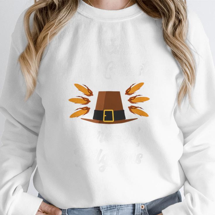 I Teach The Cutest Pre-K Pilgrims Thanksgiving Teacher Item Women Crewneck Sweatshirt, funny design