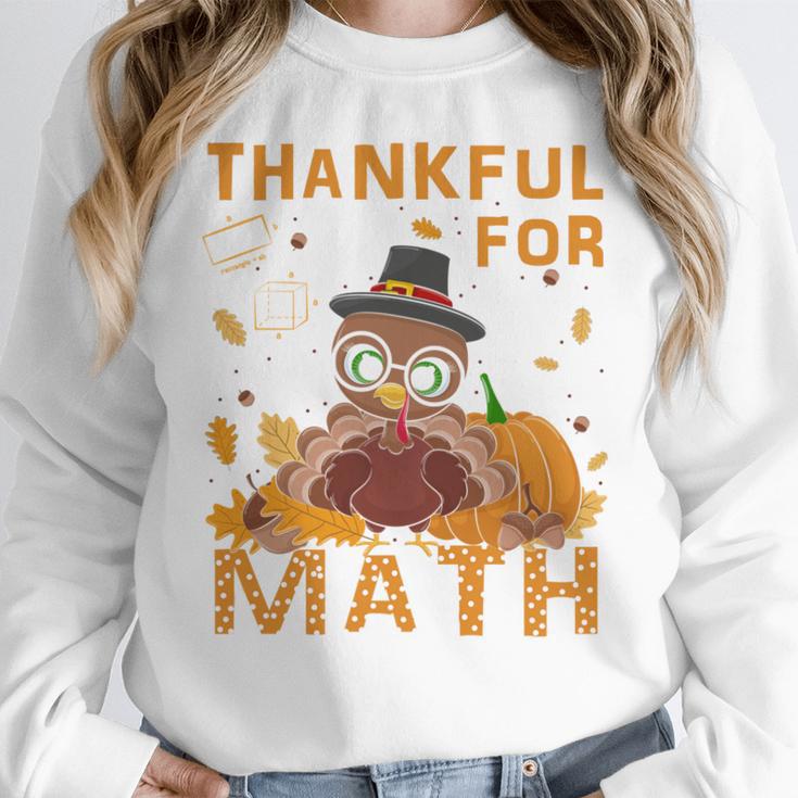 Thankful Math Turkey Teacher Happy Thanksgiving Women Crewneck Sweatshirt, funny design Thankful Math Turkey Teacher Happy Thanksgiving Women Crewneck Sweatshirt, funny design