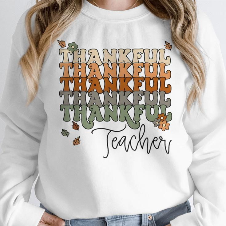 Thankful Teacher Thanksgiving Fall Pumpkin Turkey Women Crewneck Sweatshirt, funny design Thankful Teacher Thanksgiving Fall Pumpkin Turkey Women Crewneck Sweatshirt, funny design