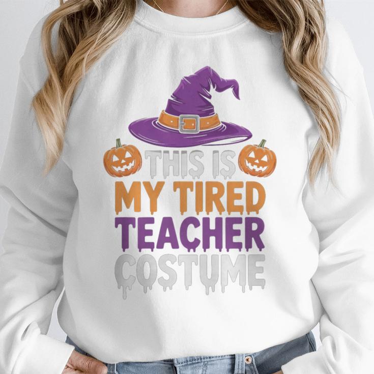This Is My Tired Teacher Costume Halloween Premium Tri-Blend Women Crewneck Sweatshirt, funny design This Is My Tired Teacher Costume Halloween Premium Tri-Blend Women Crewneck Sweatshirt, funny design