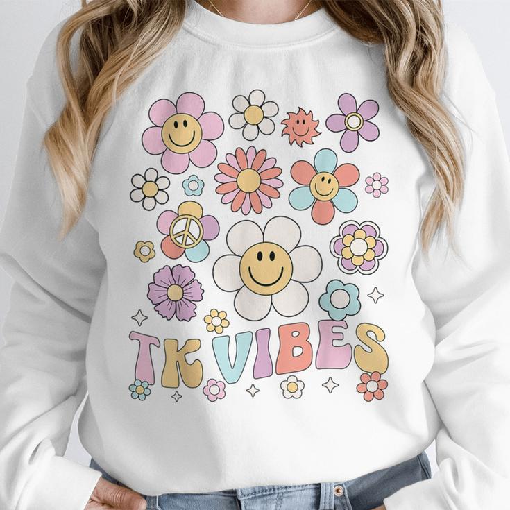 TK Vibes Back To School TK Girl Kid TK Team TK Teacher Women Women Crewneck Sweatshirt, funny design