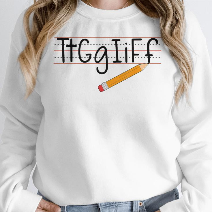 Tt Gg Ii Ff Tgif Teachers Students Tee Women Crewneck Sweatshirt, funny design
