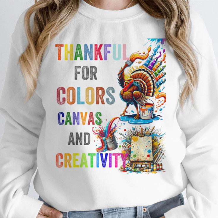 Turkey Thanksgiving Art Teacher Costume Tee For Artists Women Crewneck Sweatshirt, funny design Turkey Thanksgiving Art Teacher Costume Tee For Artists Women Crewneck Sweatshirt, funny design