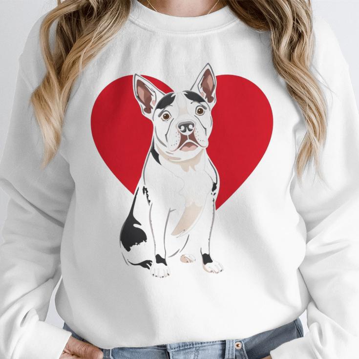 Valentine's Day Boston Terrier Lover Women Crewneck Sweatshirt, funny design