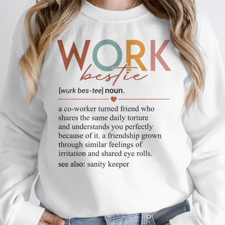Vintage Work Bestie Definition Teachers Nurses Boss Women Women Crewneck Sweatshirt, funny design Vintage Work Bestie Definition Teachers Nurses Boss Women Women Crewneck Sweatshirt, funny design
