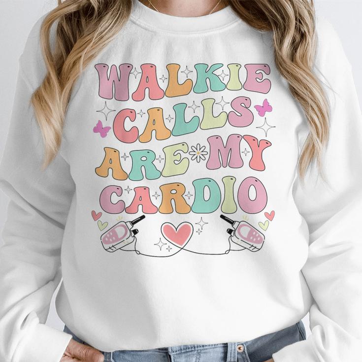 Walkie Calls Are My Cardio Special Education Teacher School Women Crewneck Sweatshirt, funny design Walkie Calls Are My Cardio Special Education Teacher School Women Crewneck Sweatshirt, funny design