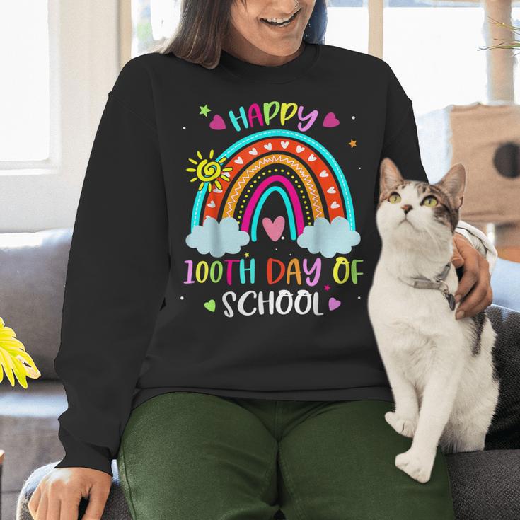 100th Day Of School Rainbow Happy 100 Days Smarter Teacher Women Crewneck Sweatshirt, gift for family, gift for coworker 100th Day Of School Rainbow Happy 100 Days Smarter Teacher Women Crewneck Sweatshirt, gift for family, gift for coworker