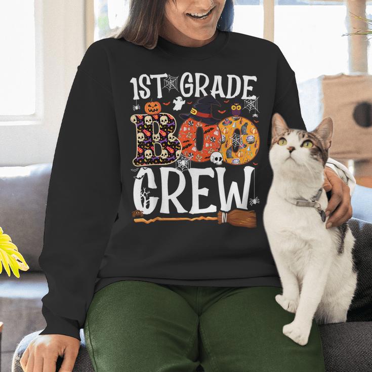 1st Grade Boo Crew Cute Ghost Halloween Teacher Kids Women Crewneck Sweatshirt, gift for family, gift for coworker