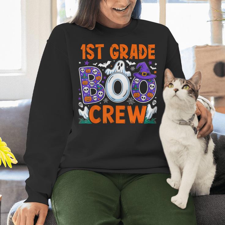 1st Grade Boo Crew First Grade Teacher Kids Happy Halloween Women Crewneck Sweatshirt, First Grade Teacher Sweatshirts, gift for family, gift for coworker 1st Grade Boo Crew First Grade Teacher Kids Happy Halloween Women Crewneck Sweatshirt, First Grade Teacher Sweatshirts, gift for family, gift for coworker