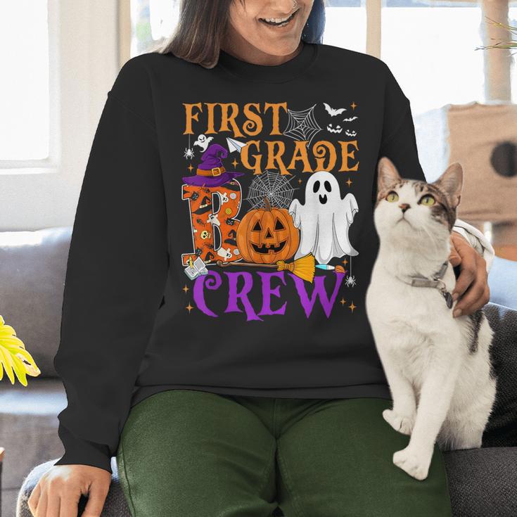 1st Grade Boo Crew Teacher Student Halloween Costume Women Crewneck Sweatshirt, gift for family, gift for coworker