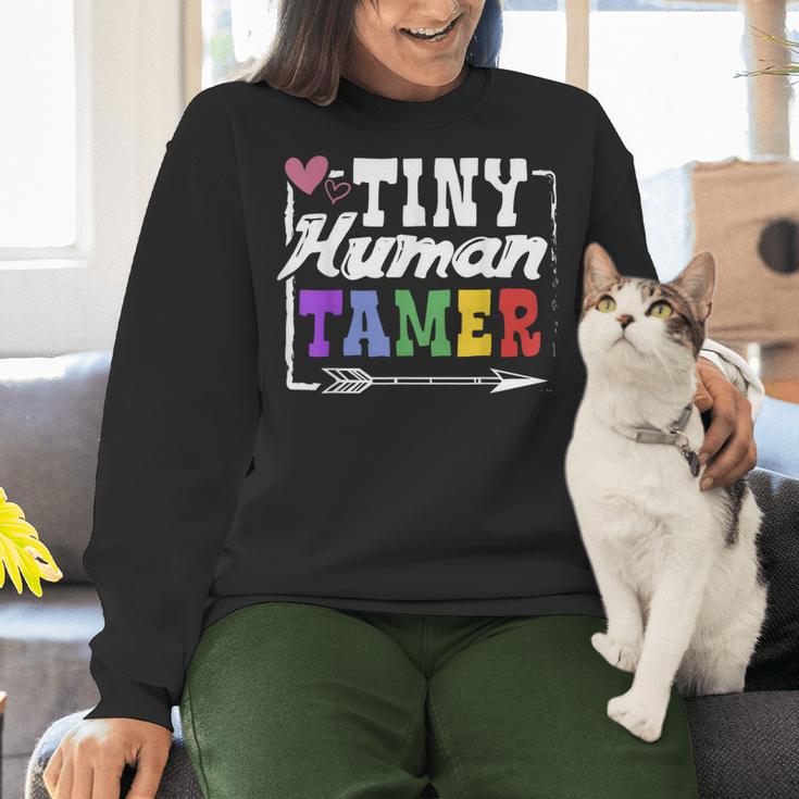 4 Teachers Or Parents Tiny Human Tamer Tee T-Shirt Women Crewneck Sweatshirt, gift for family, gift for coworker 4 Teachers Or Parents Tiny Human Tamer Tee T-Shirt Women Crewneck Sweatshirt, gift for family, gift for coworker