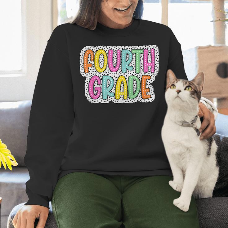 4th Grade Back To School Dalmatian Dots Teacher Student Women Crewneck Sweatshirt, 4th Grade Teacher Sweatshirts, gift for family, gift for coworker 4th Grade Back To School Dalmatian Dots Teacher Student Women Crewneck Sweatshirt, 4th Grade Teacher Sweatshirts, gift for family, gift for coworker