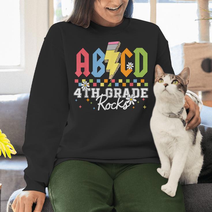 4th Grade Rocks ABCD Back To School Rock Teachers Women Crewneck Sweatshirt, gift for family, gift for coworker 4th Grade Rocks ABCD Back To School Rock Teachers Women Crewneck Sweatshirt, gift for family, gift for coworker
