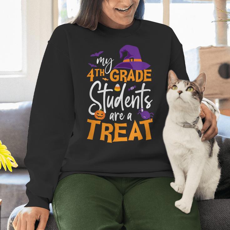 My 4th Grade Students Are a Treat Teacher Halloween Witch For Men Women Kids Women Crewneck Sweatshirt, 4th Grade Teacher Sweatshirts, gift for family, gift for coworker My 4th Grade Students Are a Treat Teacher Halloween Witch For Men Women Kids Women Crewneck Sweatshirt, 4th Grade Teacher Sweatshirts, gift for family, gift for coworker