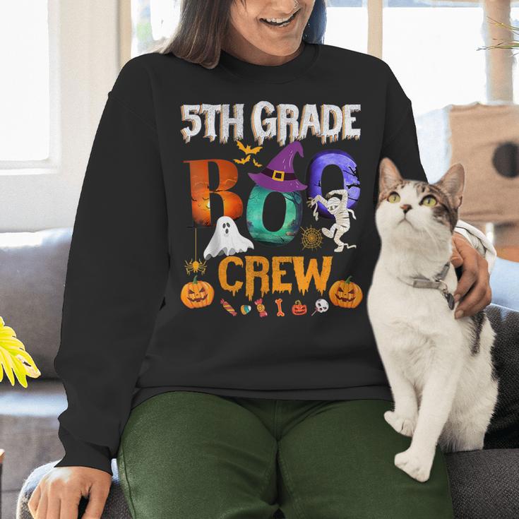5th Grade Boo Crew Teacher Student Halloween Costume For Men Women Kids Women Crewneck Sweatshirt, gift for family, gift for coworker