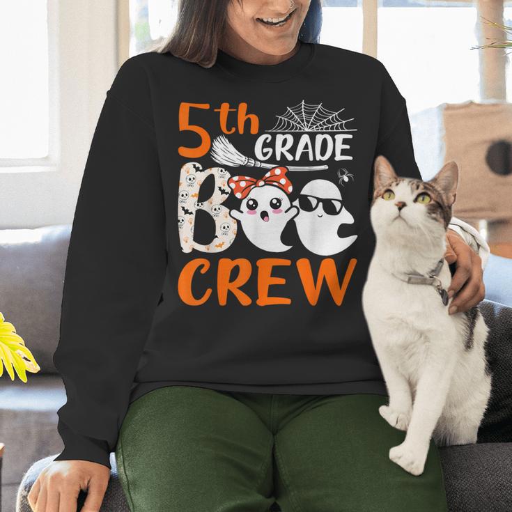 5th Grade Boo Crew Teachers Students Ghost Halloween Women Crewneck Sweatshirt, gift for family, gift for coworker