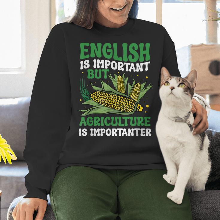 AG Teacher English Is Important But Agriculture Teacher Women Crewneck Sweatshirt, English Teacher Sweatshirts, gift for family, gift for coworker AG Teacher English Is Important But Agriculture Teacher Women Crewneck Sweatshirt, English Teacher Sweatshirts, gift for family, gift for coworker