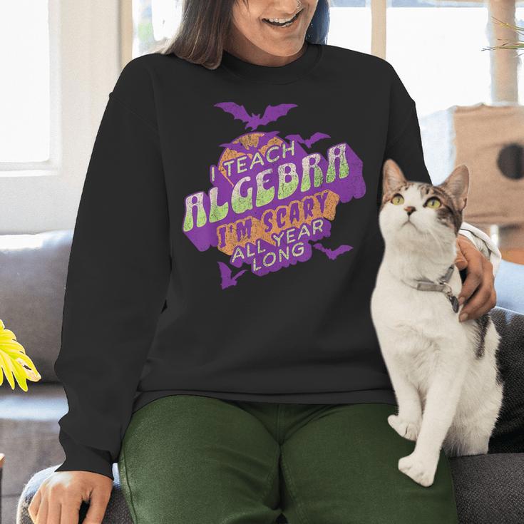 Algebra Teacher Halloween Spooky Ghost Math Mathematics Grad Women Crewneck Sweatshirt, gift for family, gift for coworker Algebra Teacher Halloween Spooky Ghost Math Mathematics Grad Women Crewneck Sweatshirt, gift for family, gift for coworker