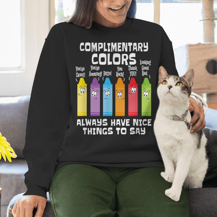 Artist Art Teacher School Artist Joke Women Crewneck Sweatshirt, gift for family, gift for coworker