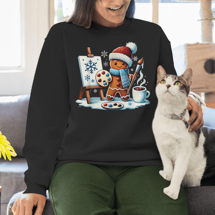 Artist Gingerbread Painter Art Teacher Student Christmas Women Crewneck Sweatshirt, gift for family, gift for coworker Artist Gingerbread Painter Art Teacher Student Christmas Women Crewneck Sweatshirt, gift for family, gift for coworker