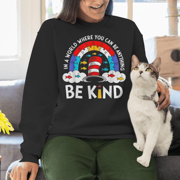 Autism Awareness For Teacher Why Fit In Doctor Cat Hat Cool Women Crewneck Sweatshirt, gift for family, gift for coworker Autism Awareness For Teacher Why Fit In Doctor Cat Hat Cool Women Crewneck Sweatshirt, gift for family, gift for coworker