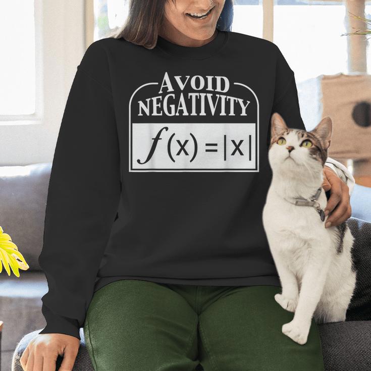 Avoid Negativity Math Teacher Women Crewneck Sweatshirt, gift for family, gift for coworker