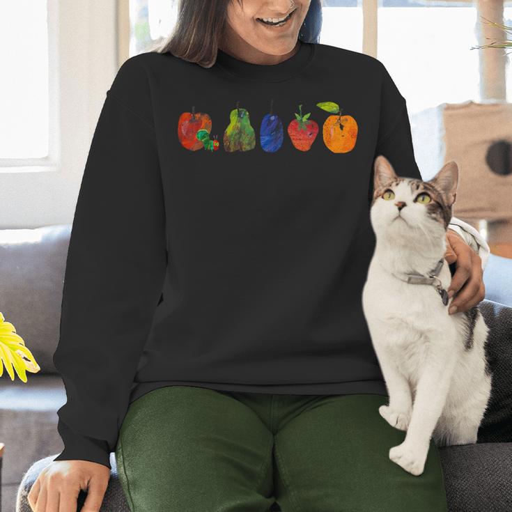 Back To School Cute Hungry Lover Fruits Teacher Women Crewneck Sweatshirt, gift for family, gift for coworker