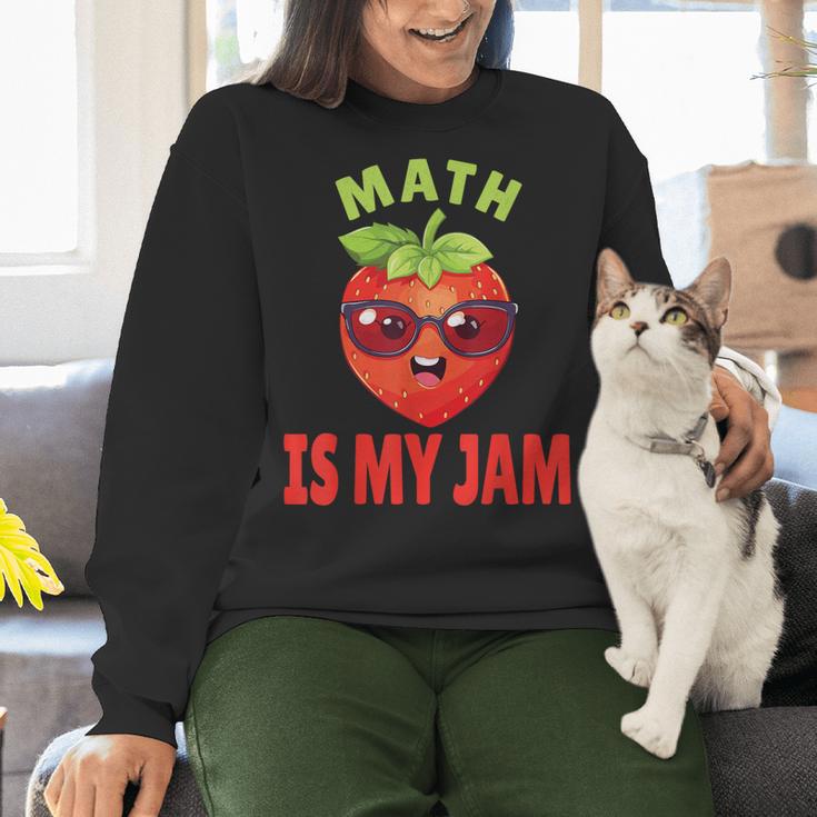 Back To School Math Is My Jam Math Teacher Women Crewneck Sweatshirt, gift for family, gift for coworker