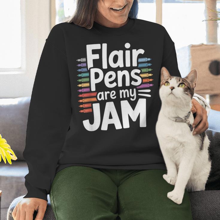 Back To School Teacher Flair Pens Are My Jam Women Crewneck Sweatshirt, gift for family, gift for coworker Back To School Teacher Flair Pens Are My Jam Women Crewneck Sweatshirt, gift for family, gift for coworker