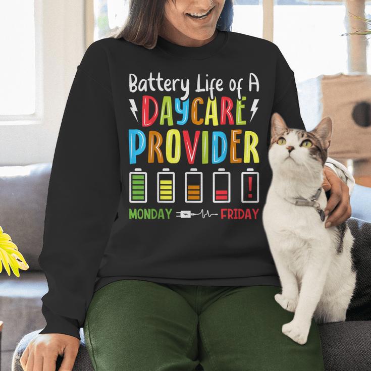 Battery Life Of Daycare Provider Childcare Teacher Women Crewneck Sweatshirt, gift for family, gift for coworker Battery Life Of Daycare Provider Childcare Teacher Women Crewneck Sweatshirt, gift for family, gift for coworker