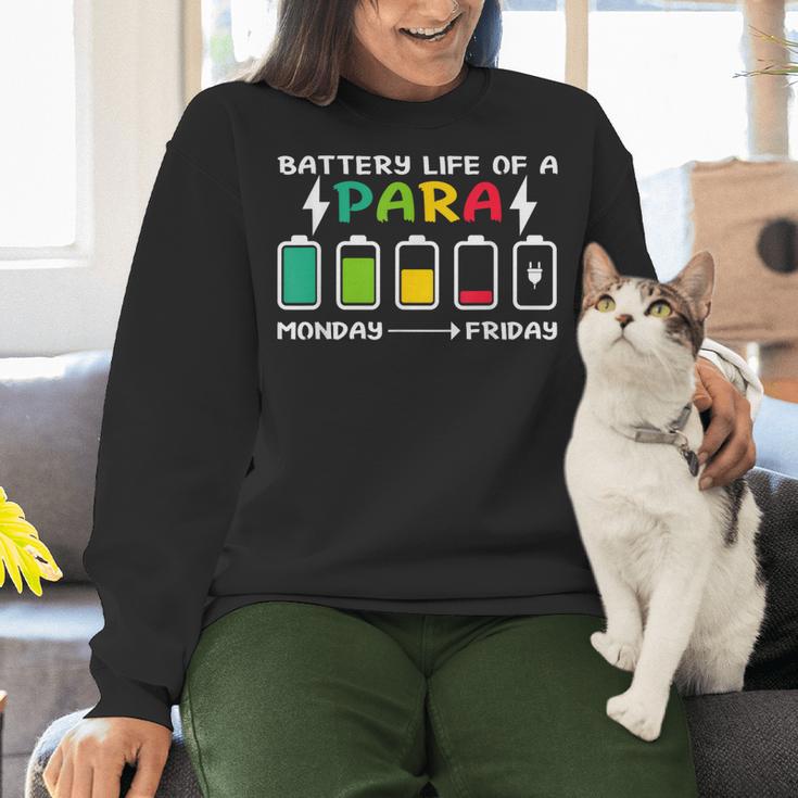 Battery Life Of a Paraprofessional Para Teacher Life Women Crewneck Sweatshirt, gift for family, gift for coworker Battery Life Of a Paraprofessional Para Teacher Life Women Crewneck Sweatshirt, gift for family, gift for coworker