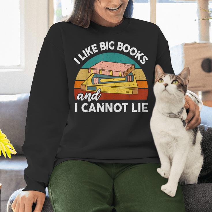 I Like Big Books Cannot Lie Librarian Reading Teacher Women Crewneck Sweatshirt, gift for family, gift for coworker I Like Big Books Cannot Lie Librarian Reading Teacher Women Crewneck Sweatshirt, gift for family, gift for coworker