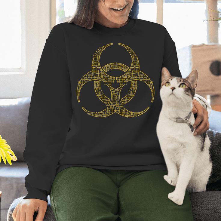 Bioengineering Biology Teacher Toxic Symbol Biohazard For Men Women Girls Kids Women Crewneck Sweatshirt, gift for family, gift for coworker