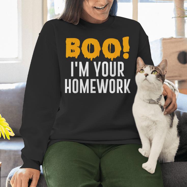 Boo I'm Your Homework Halloween Teacher Costume Women Crewneck Sweatshirt, gift for family, gift for coworker Boo I'm Your Homework Halloween Teacher Costume Women Crewneck Sweatshirt, gift for family, gift for coworker