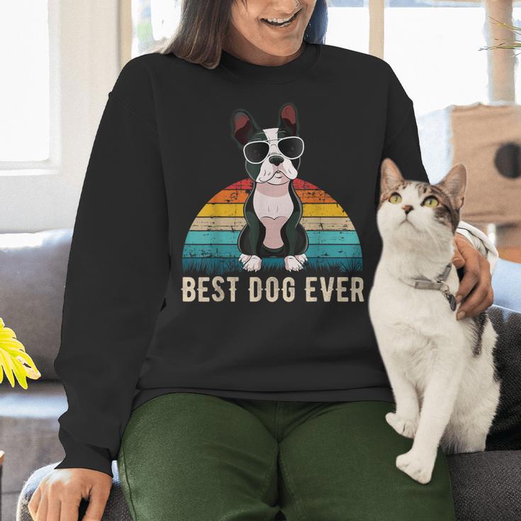 Boston Terrier Boston-Bulldog For Men Women Girls Kids Women Crewneck Sweatshirt, gift for family, gift for coworker